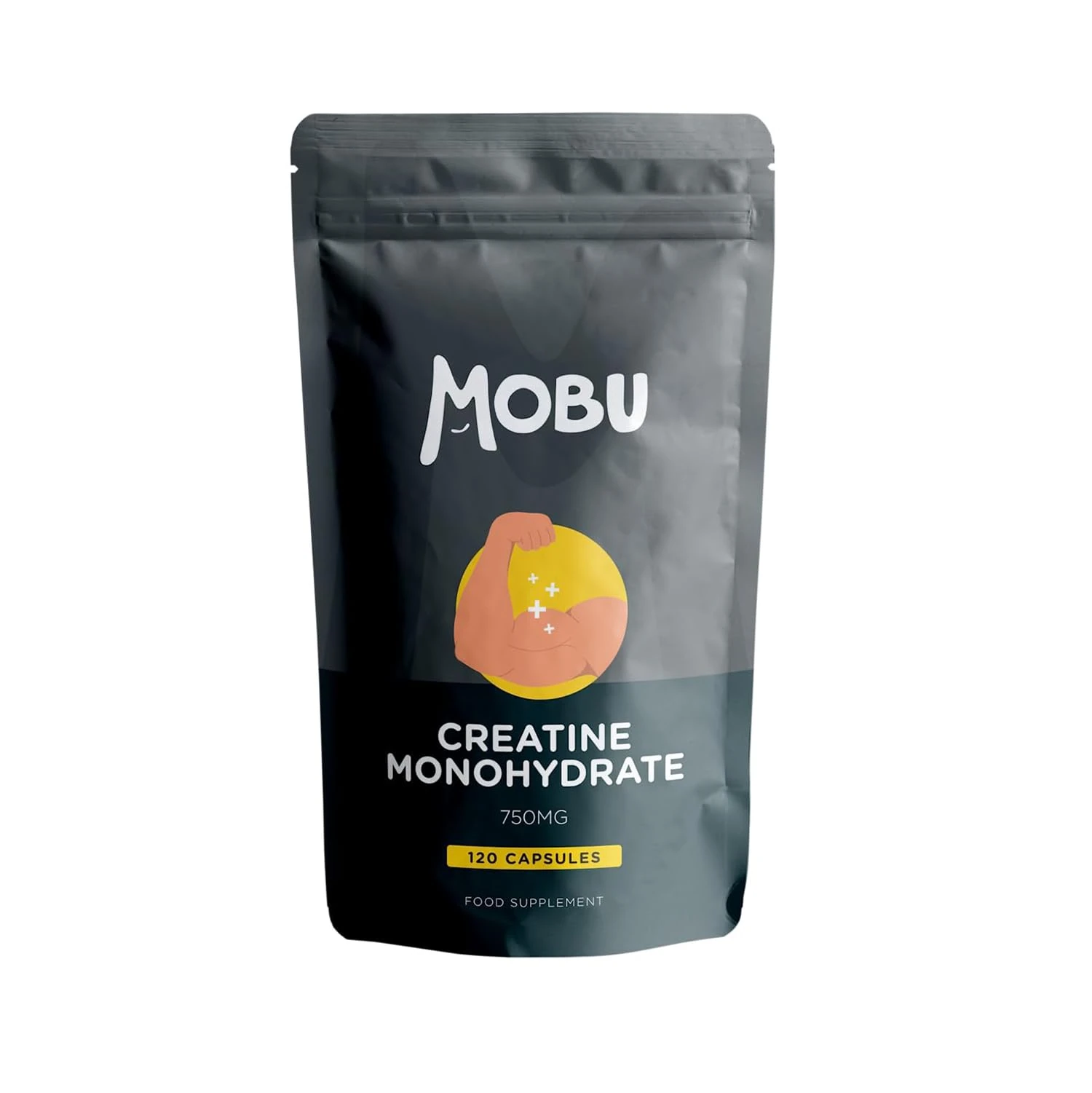 Creatine Monohydrate Capsules 750mg (3000mg Per Serving) - 120 Capsules - Boost Muscle Mass, Bulk & Strength - Supports Increased Energy & Performance - Pre Workout Supplement for Men & Women | MOBU