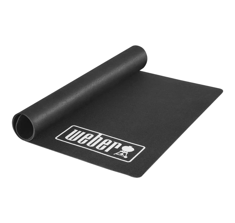 Weber Grill Mat - Large (180 x 100cm), protects Terrace/Balcony from Grease Splatters or Dripping Liquids, heat- & Weather Resistant antibacterial Material, for all Grills (18280)