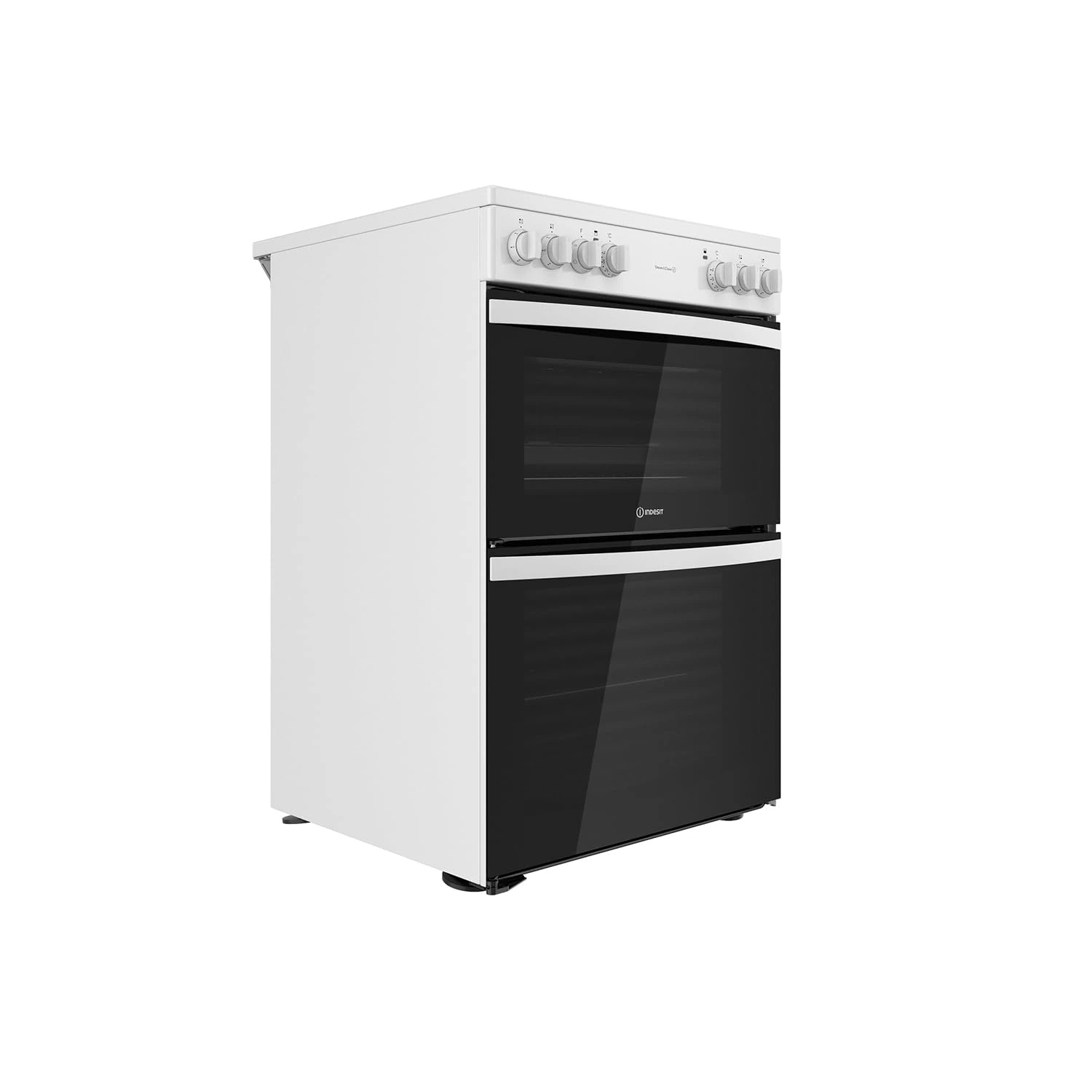 Indesit 60cm Double Oven Electric Cooker - White