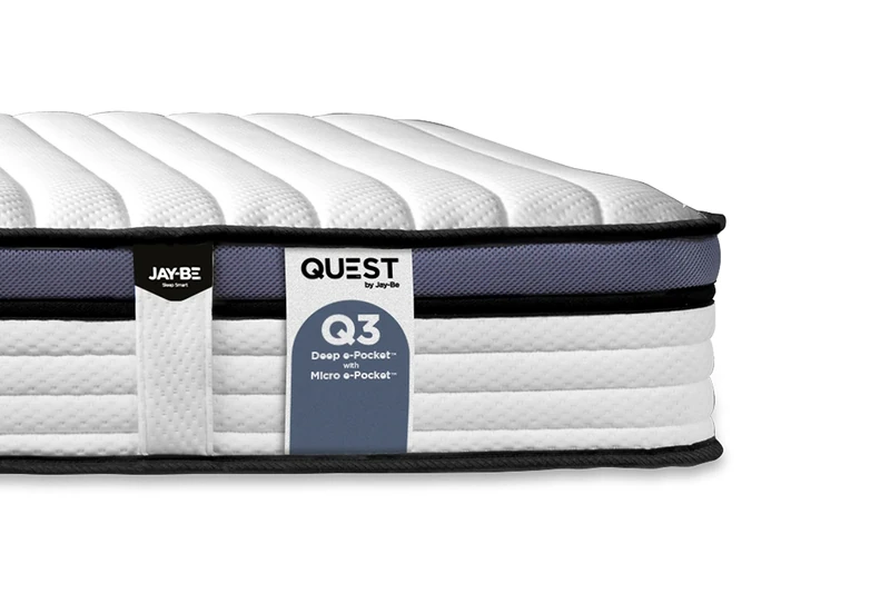 JAY-BE Quest Q3 Epic Comfort Deep Micro e-Pocket Children's Mattress, 100% Foam Free, 3ft, Single (90 x 190 x 18cm)