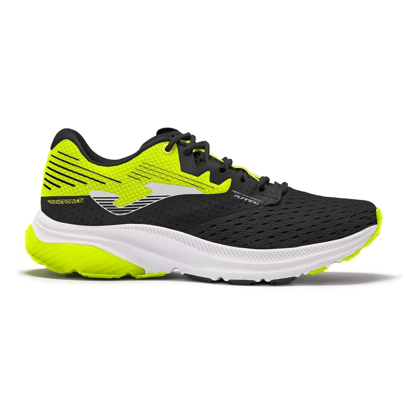 Joma Men's R.Victory Men's Running Shoes, Black neon Yellow, 6 UK