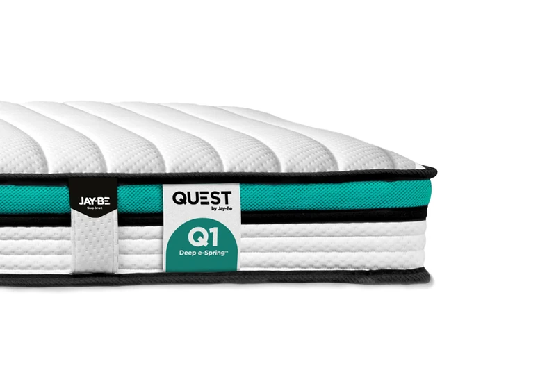 JAY-BE QUEST Q1 Endless Comfort Deep e-Spring Children's Mattress, 3ft - Single (90 x 190 x 16cm)