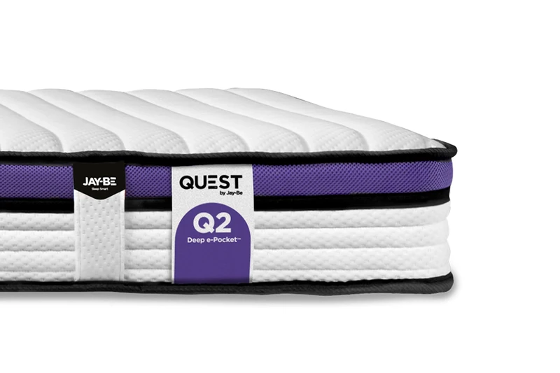 JAY-BE QUEST Q2 Extreme Comfort Deep e-Pocket Children's Mattress, 3ft, Single (90 x 190 x 18cm)