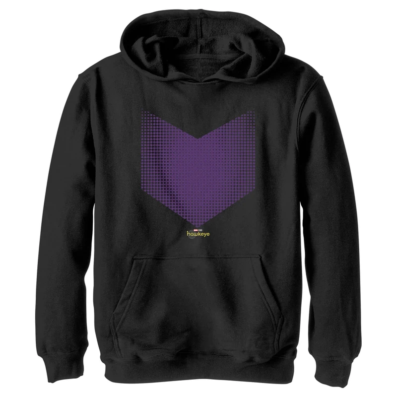 Marvel Boys Hawkeye Hawkeye Halftone Hooded Jacket with Logo Hoodie, Black, S, black, S