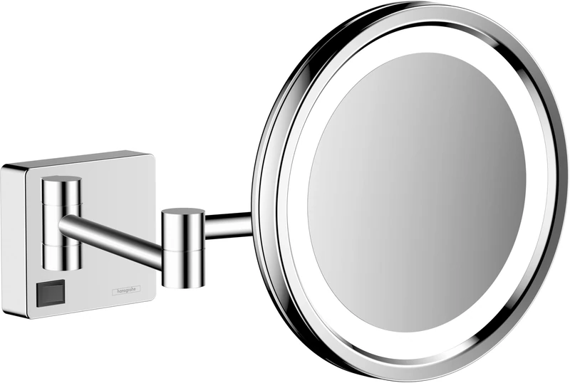 hansgrohe AddStoris 41790000 Cosmetic Mirror with LED Illuminated Makeup Mirror 3x Magnification Chrome