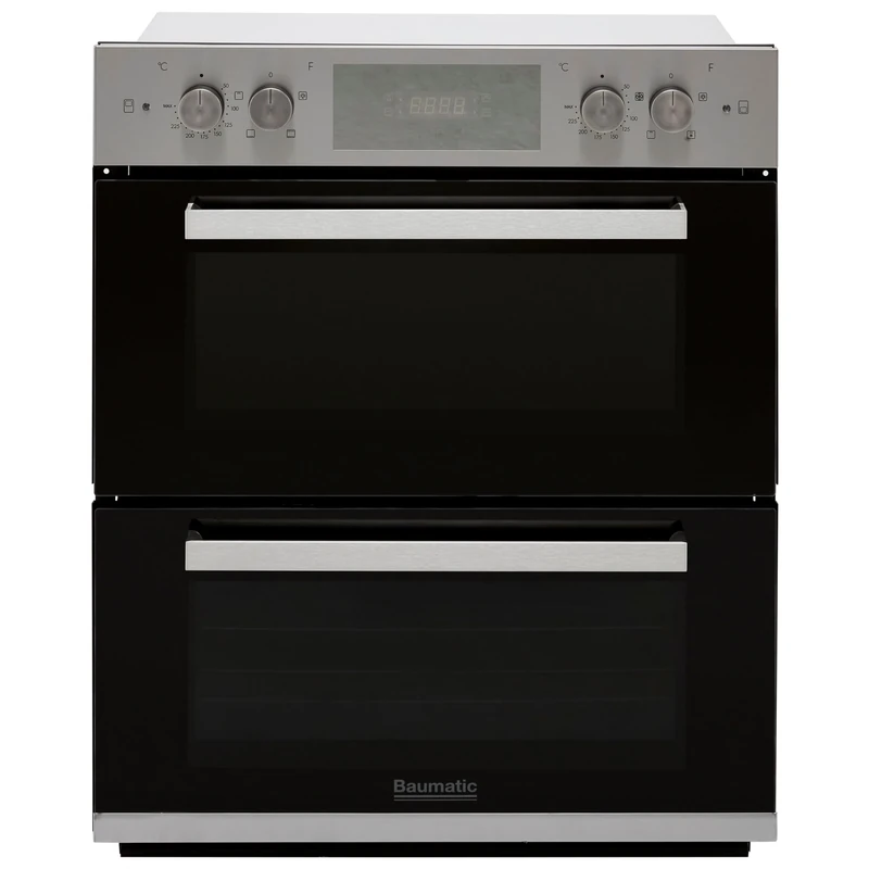 Baumatic BOS243X Built Under Electric Double Oven - Stainless Steel - A/A Rated