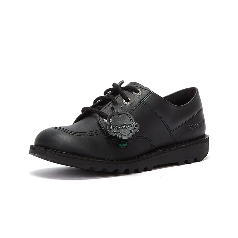 Kickers Kick Lo Vegan Youth Black Shoes-UK 4 / EU 37