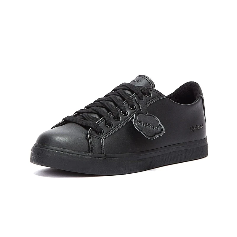 Kickers Youth Unisex Tovni Lacer Low-Top Trainers | School Shoes, Black, 3 UK