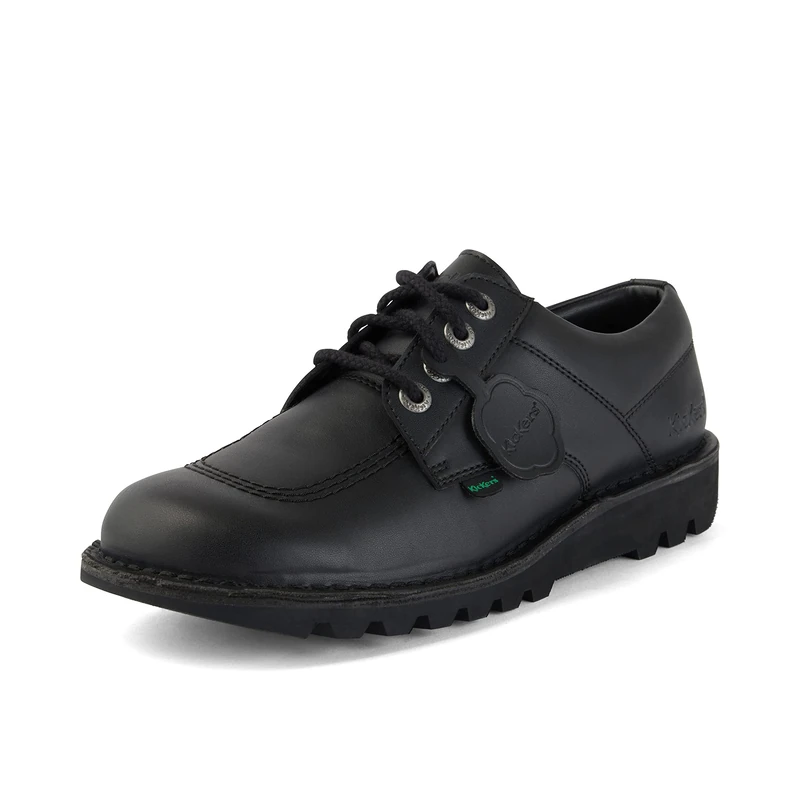 Kickers Unisex Kick Lo Shoes | Extra Comfortable | Added Durability | Premium Quality, Black, 7 UK