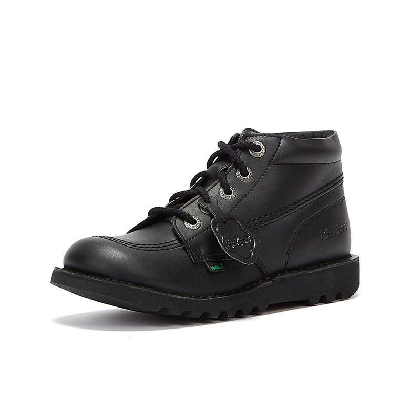 Kickers Unisex Kids Kick Hi Classic Ankle Boots | Extra Comfortable | Added Durability | Premium Quality, Black, 4 UK Child