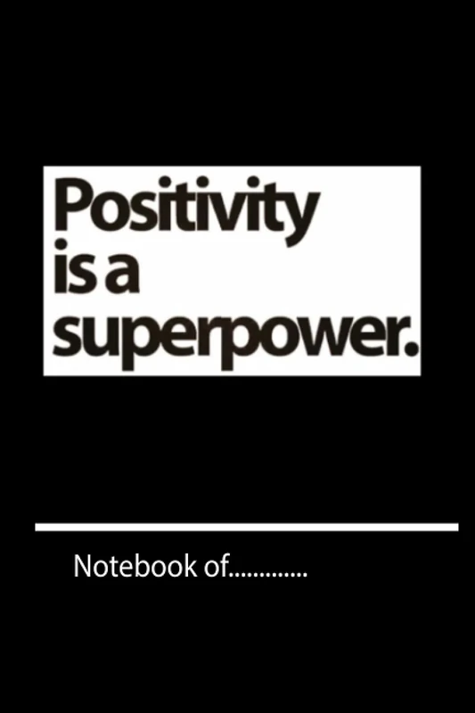 kjchxir183 positivity is a superpower -120 pages notebook for girl boy teen Weekly Meal Planner x