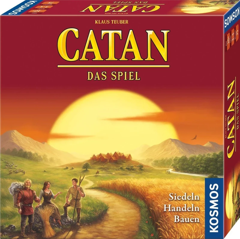 Kosmos 682682 CATAN - Das Spiel, Basisspiel Siedler von Catan, spannendes Strategiespiel für 3-4 Personen ab 10 Jahren, Brettspiel-Klassiker, Familienspiel, Gesellschaftsspiel,
