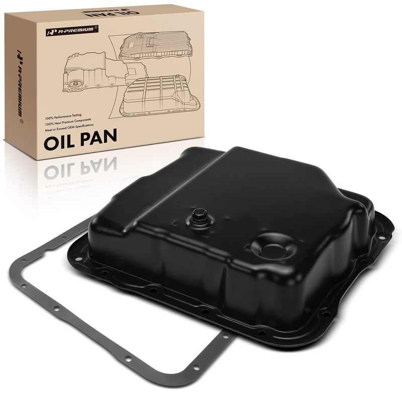 A-Premium Transmission Oil Pan with Gasket Compatible with Chevrolet Silverado 1500 2500 Tahoe Express 3500 4500 Suburban GMC Sierra Yukon Savana