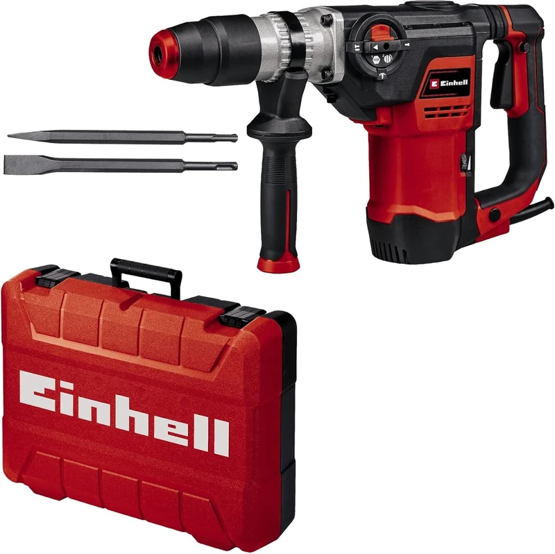 Einhell TE-RH 40 3F Rotary Hammer Drill | SDS Max 3-in-1 Drill - Pneumatic Impact Drilling/Chiseling with and Without Lock | 1050W, 10 Joule Impact Force, Anti-Vibration System