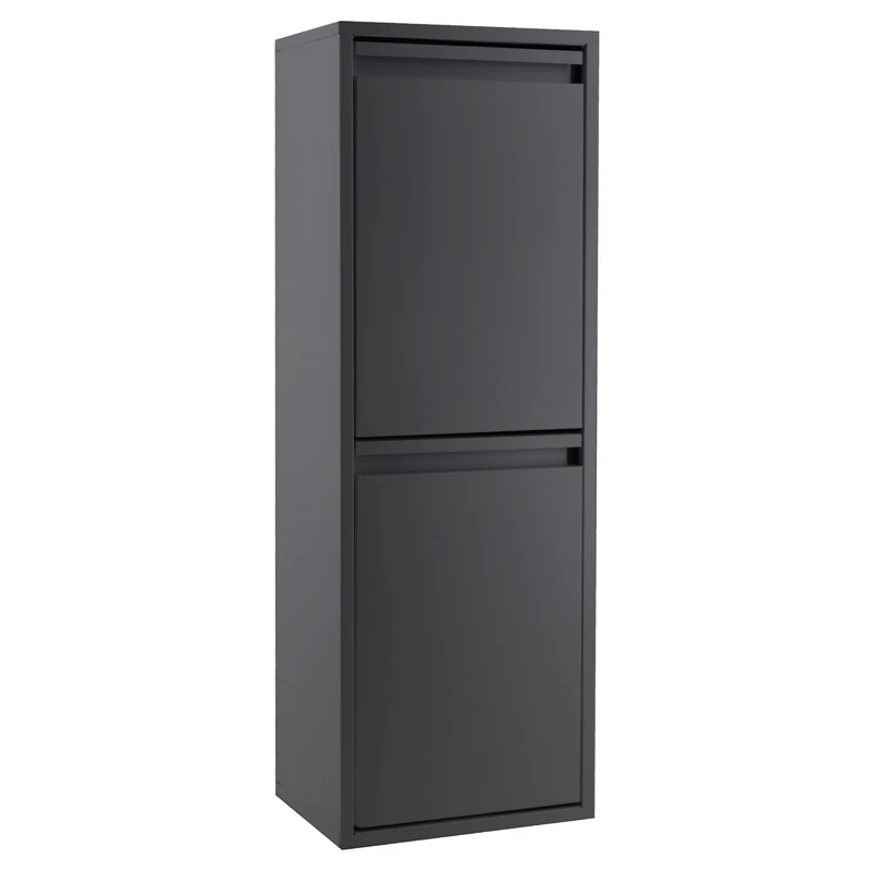 WELL HOME MOBILIARIO & DECORACIÓN Recycling Cabinet, 2 Pieces, Anthracite - Image 1