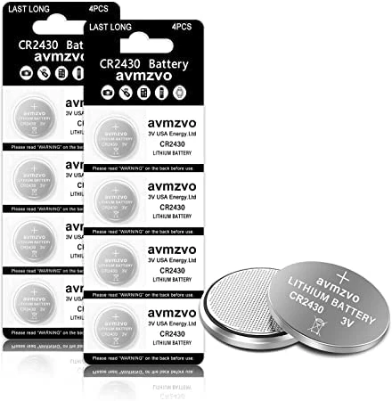 CR2430 Button Cell 3V Lithium Button Cell CR 2430 Batteries Pack of 8