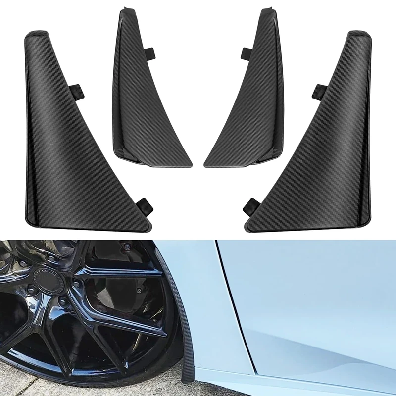 SuLokiy Extended Front and Rear Splash Guards Mud Flaps Compatible with for 2020-2022 Chevy Corvette C8 Rock Guards Mudflap Fender Replacement for OEM 84263453 84263457,Set of 4