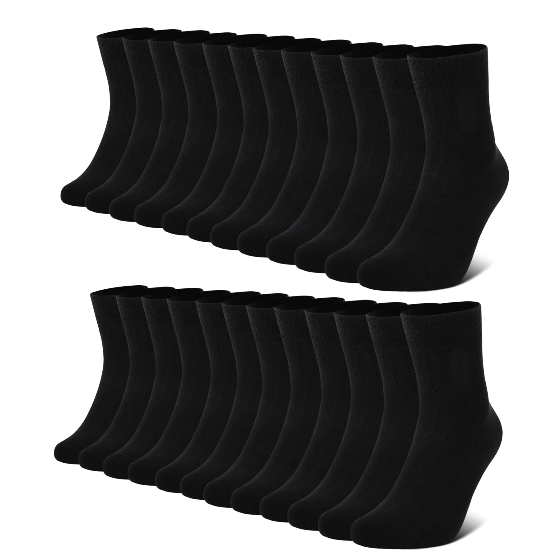 FALARY Mens Socks 9-12, Black Socks for Men Multipack - Cotton Socks Men Women Comfortable Suitable for Work & Casual Wear - Breathable,Durable Men's Smart Dress Socks 12 Pairs