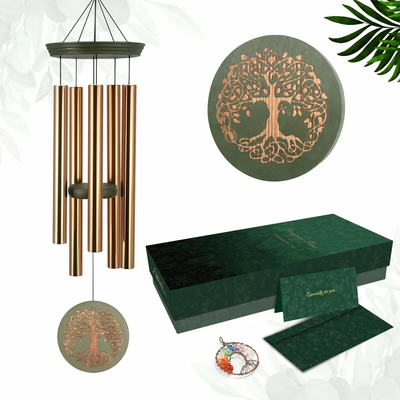 Sympathy Wind Chimes with Gift Box, Memorial Windchimes for Loss of Loved One, Sympathy Gift for Friend, Mother, Father, Home Garden Hanging Decor - Image 1