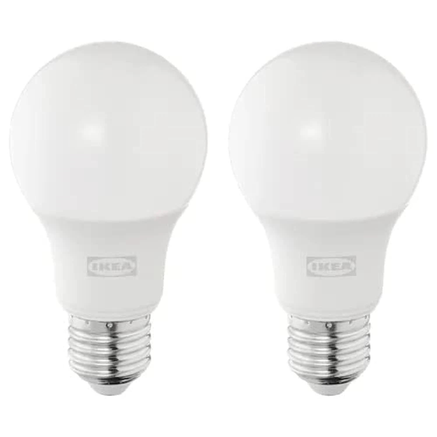 Ikea SOLHETTA LED Bulb E27 470 Lumen, Globe Opal White Pack of 2