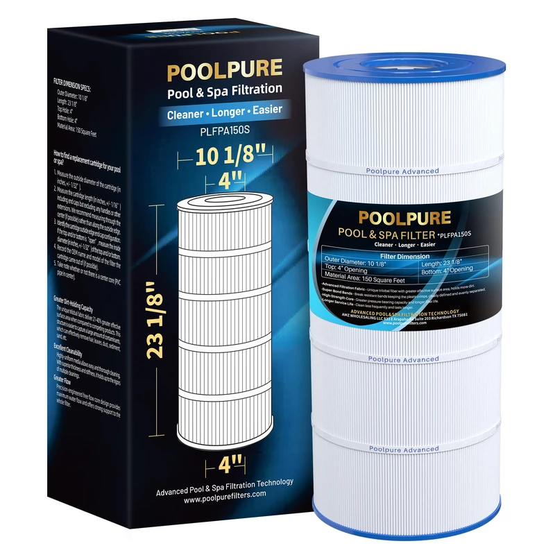 POOLPURE PA150S Pool Filter Replaces Hayward CX150XRE, Hayward SwimClear C150S, 150 sq.ft Filter Cartridge 1 Pack