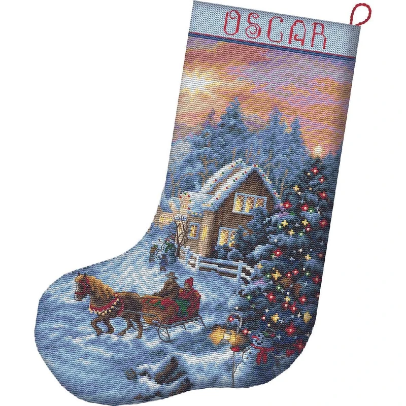 Letistitch Counted Christmas Stocking Cross Stitch Kit 24.5 x 37 cm