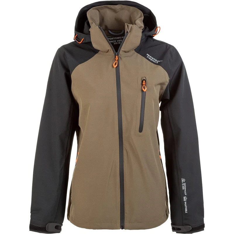 WEATHER REPORT Women's Camelia rain Jacket, 5056 Tarmac, 50 (EU)