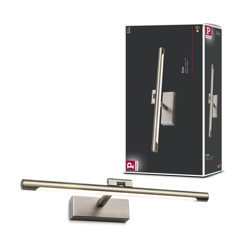 Paulmann Mingo 95562 LED Picture Light 400 mm Including 1x 9.5 W Warm White Antique Brass Picture Lighting Metal/Plastic Wall Lamp 3000 K