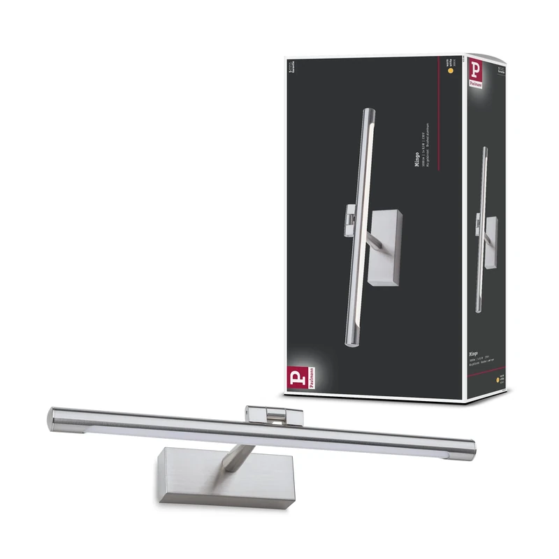 Paulmann Mingo 95566 LED Picture Light 400 mm Including 1x 9.5 W Warm White Aluminium Brushed Picture Lighting Metal/Plastic Wall Lamp 3000 K