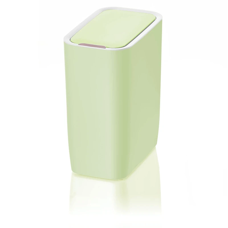 AMARE Automatic Sensor Cosmetic Bin with 9 L Volume, Oval in Mint Green, 30.5 x 25 x 15.5 cm