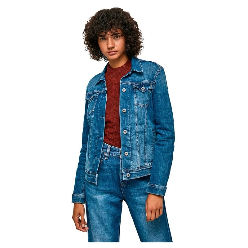 Pepe Jeans Women's Thrift Denim Jacket, Denim, XS