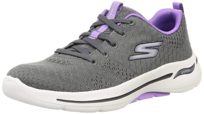 Skechers Women's GO Walk Unify Trainers in Charcoal with Arch Fit - Comfort Athletic Mesh Shoes - Ladies Casual Sports Footwear - Size UK 7 / EU 40 - Image 1