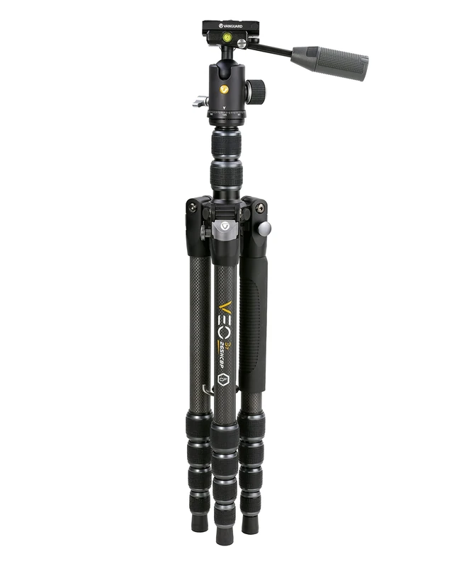 Vanguard VEO 3T 265HCBP Tall Carbon Fibre Travel Tripod/Vlogging with Ball/Pan Head - 12kg Load Capacity