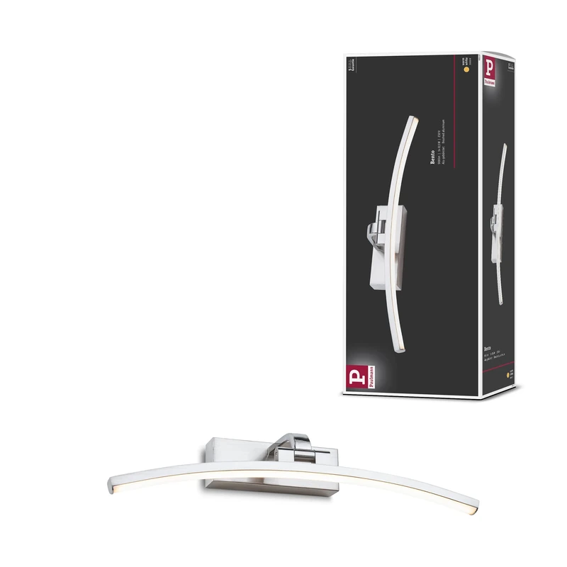 Paulmann 95557 LED picture luminaire Bento 400mm incl. 1x8.5W Warm white Brushed nickel Picture light Metal Wall lamp 3000K