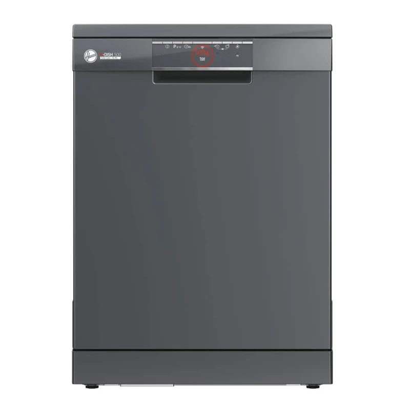 Hoover HF 6E3DFA-80 Freestanding Fullsize Dishwasher, 16 Place Settings, 9 Programmes, WIFI Connectivity, Anthracite