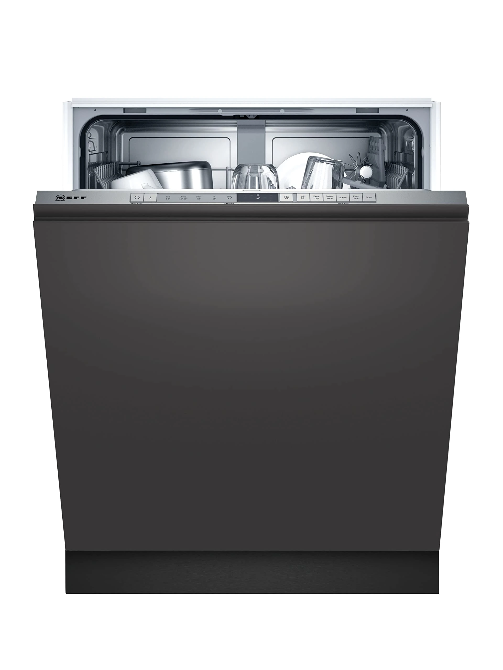 NEFF S153ITX02G N30 Fully Integrated Dishwasher, 12 place settings, Home Connect, Extra Dry, Favourite Setting/Programme, InfoLight, Time Delay, Stainless Steel