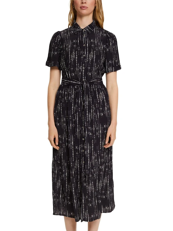 ESPRIT Women's 062EE1E311 Dress, 003/BLACK 3, 36