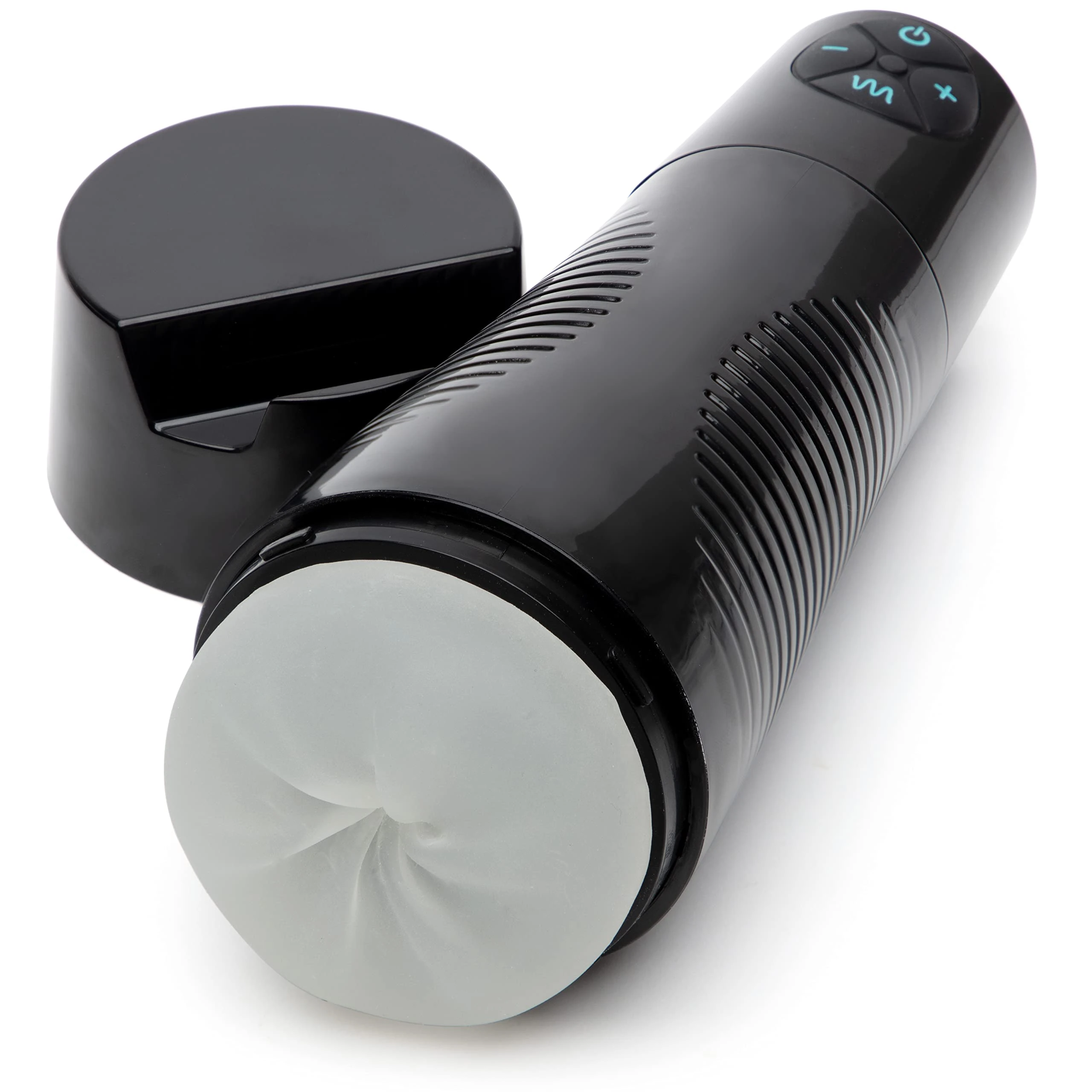 Lovehoney Blowmotion Real Feel Vibrating Male Masturbator Cup - 6 Inch Ultra Textured Canal - 8 Patterns & 7 Intensity Levels - Rechargeable Sex Toys for Men