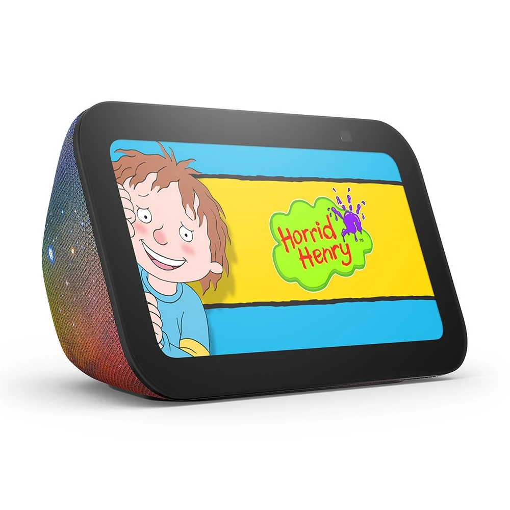 Echo Show 5 Kids (Newest gen) | Smart Display with Alexa | With 1 year of Amazon Kids+ content | Galaxy