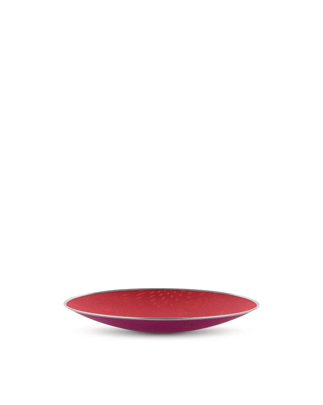 Alessi Cohncave SC01 / 33 - Openwork Design Centerpiece in Colored Steel with Epoxy Resin, Red and Purple, Diameter 33 cm - Image 1