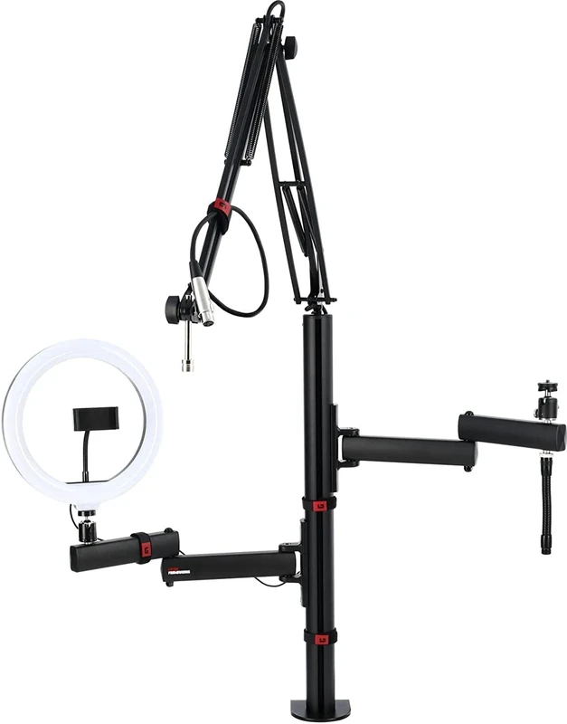 Gator Frameworks All-In- One Content Creator Tree with Light, Mic & Camera Attachments (GFW-ID-CREATORTREE)
