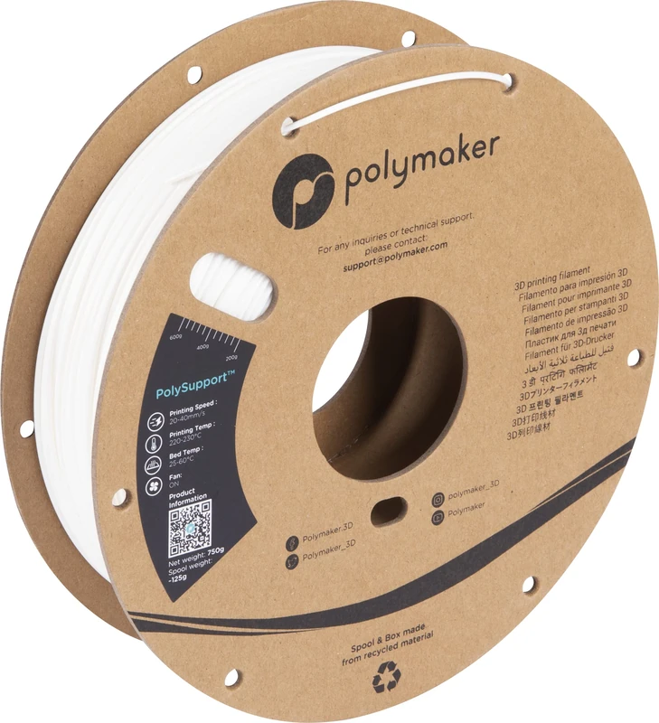Polymaker PD04001 Polysupport Breakaway Filament Supportmaterial 1.75mm 750g pearlwhite 1 pc(s)