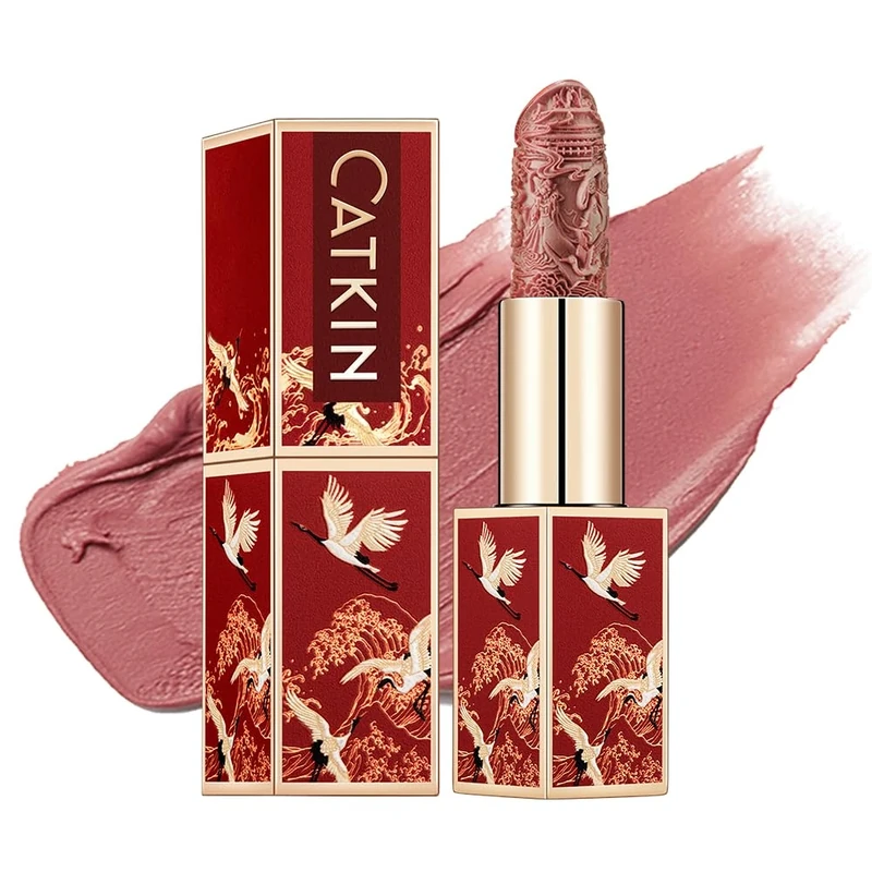 CATKIN Red Lipstick - Semi-Matte, Moisturizing with Avocado Oil