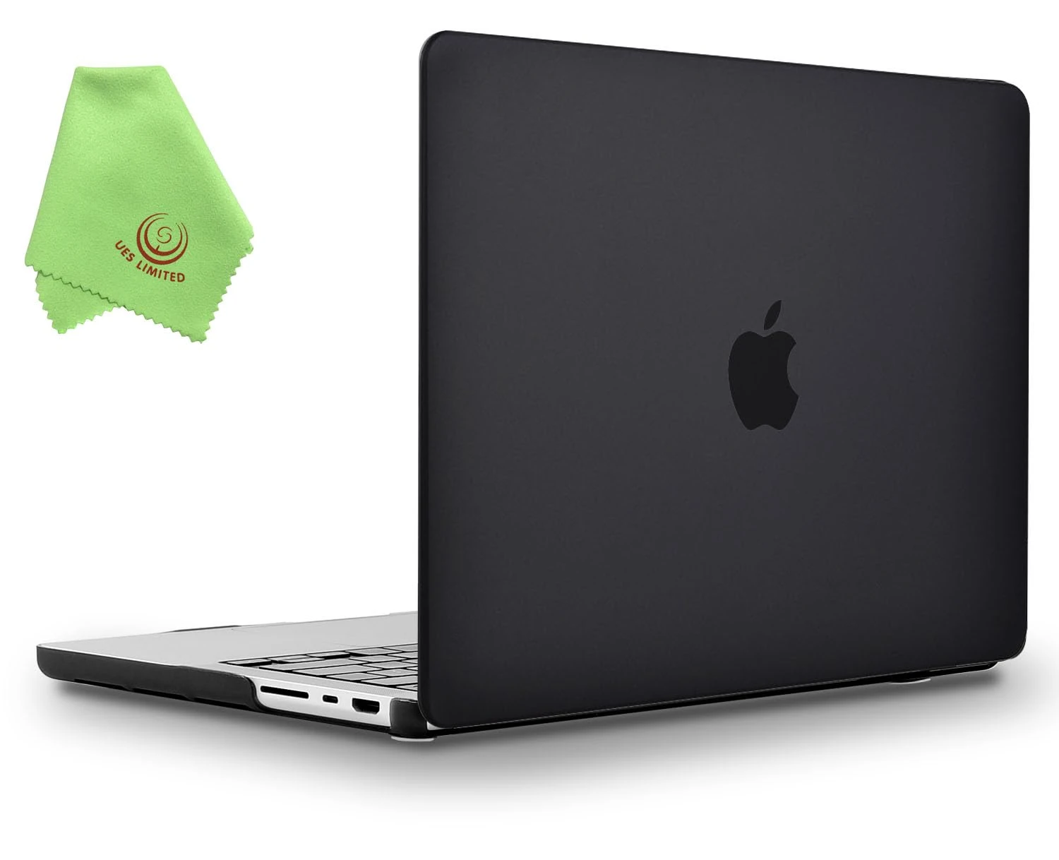 UESWILL Case Compatible with MacBook Pro 14 inch M5 M4 M3 M2 M1 Pro Max Chip & Touch ID, 2025 2024 2023 2022 2021 Release, Smooth Matte Hard Shell Cover + Microfiber Cloth, Black