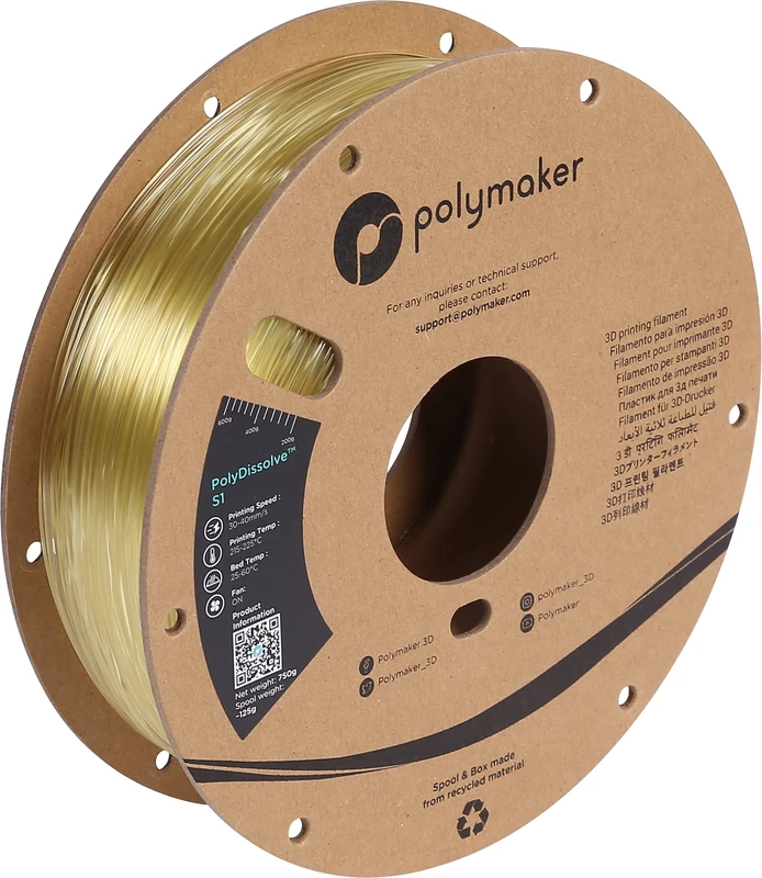 Polymaker PH01001 PolyDissolve™ S1 Filament PVA wasserlöslich 1.75mm 750g Natur 1 pc(s)