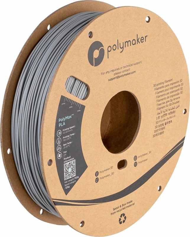 Polymaker PolyMax Tough PLA Grey, 1.75 mm, 750 g