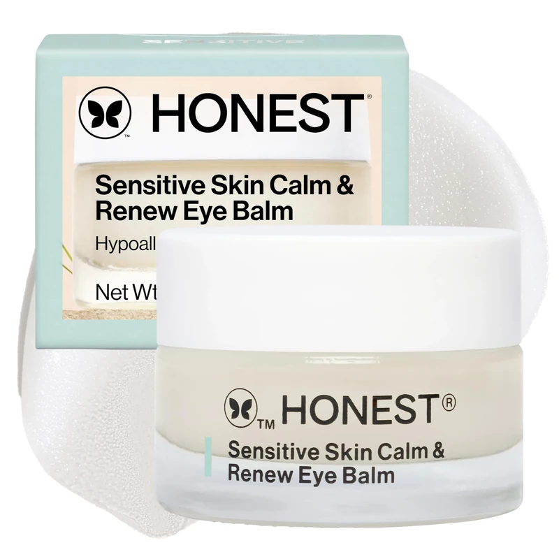 Honest Beauty Calm + Renew Anti-Aging Melting Eye Balm for Sensitive + Dry Skin | Shea Butter, Argan Oil, + Aloe | EWG Verified, Vegan + Cruelty Free | .5 fl oz