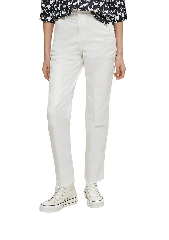 Comma CI Women's Slacks, 0120 weiß, 32