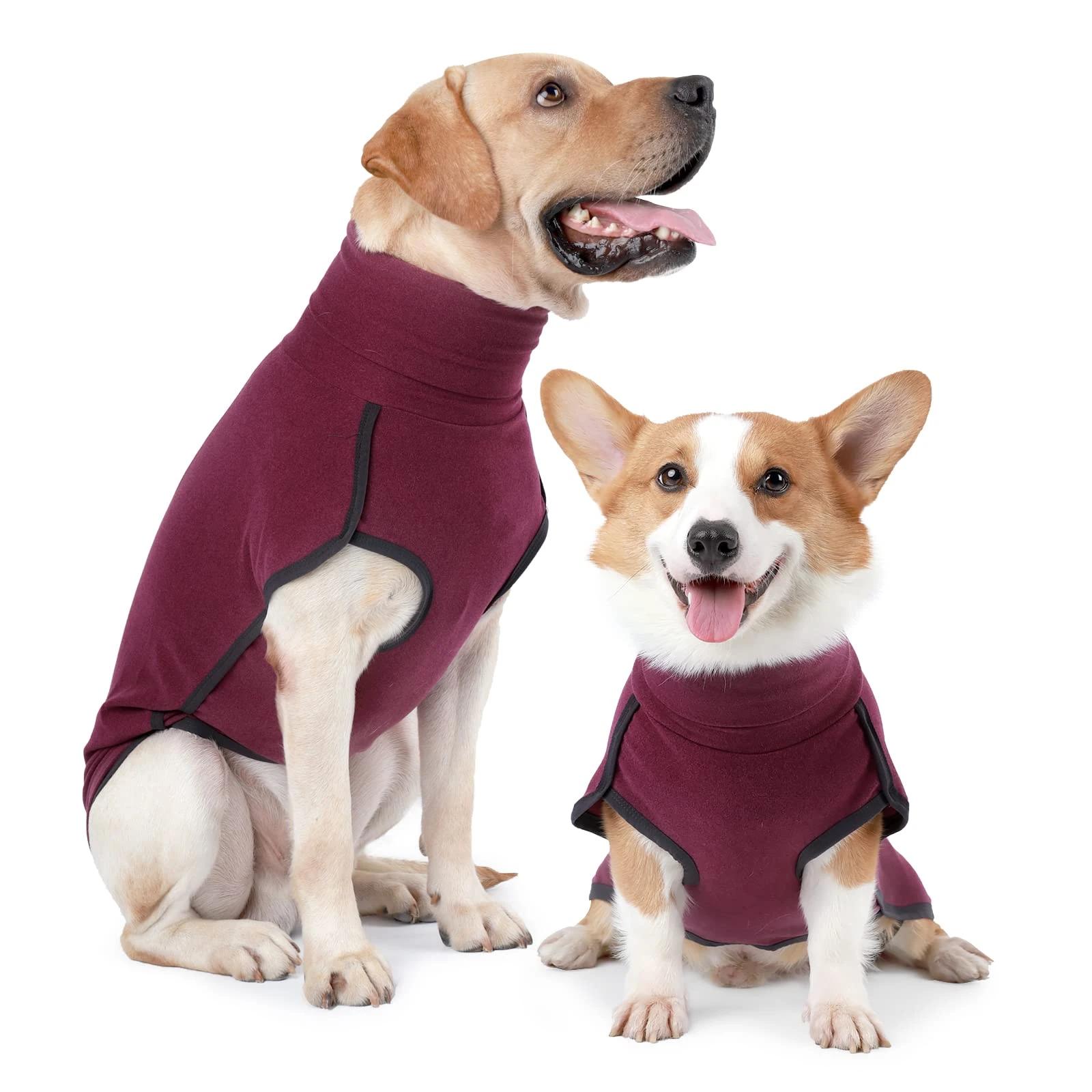 HEYWEAN Dog Sweatshirt Stretch Fleece Vest Warm Dog Sweater Pullover for Small and Medium Dogs Pet Winter Clothes for Indoor and Outdoor Wear