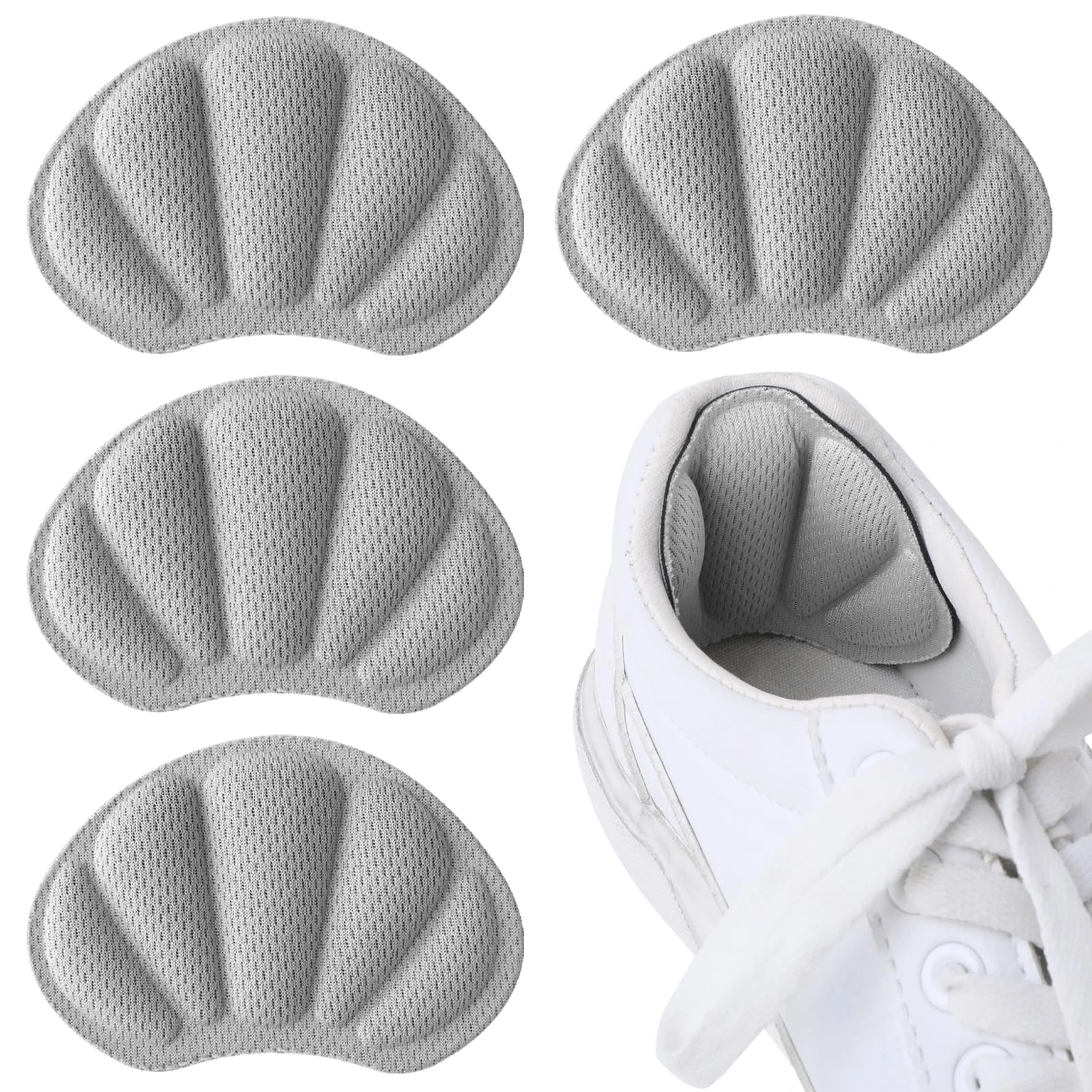 Molain 2 Pair Heel Grips for Ladies Shoes Heel Pads for Shoes Too Big Inserts Self-Adhesive Comfort Insoles Anti Blister Pain Relief Foot Care Shoe Cushion Pads Sticker Filler for Women Men